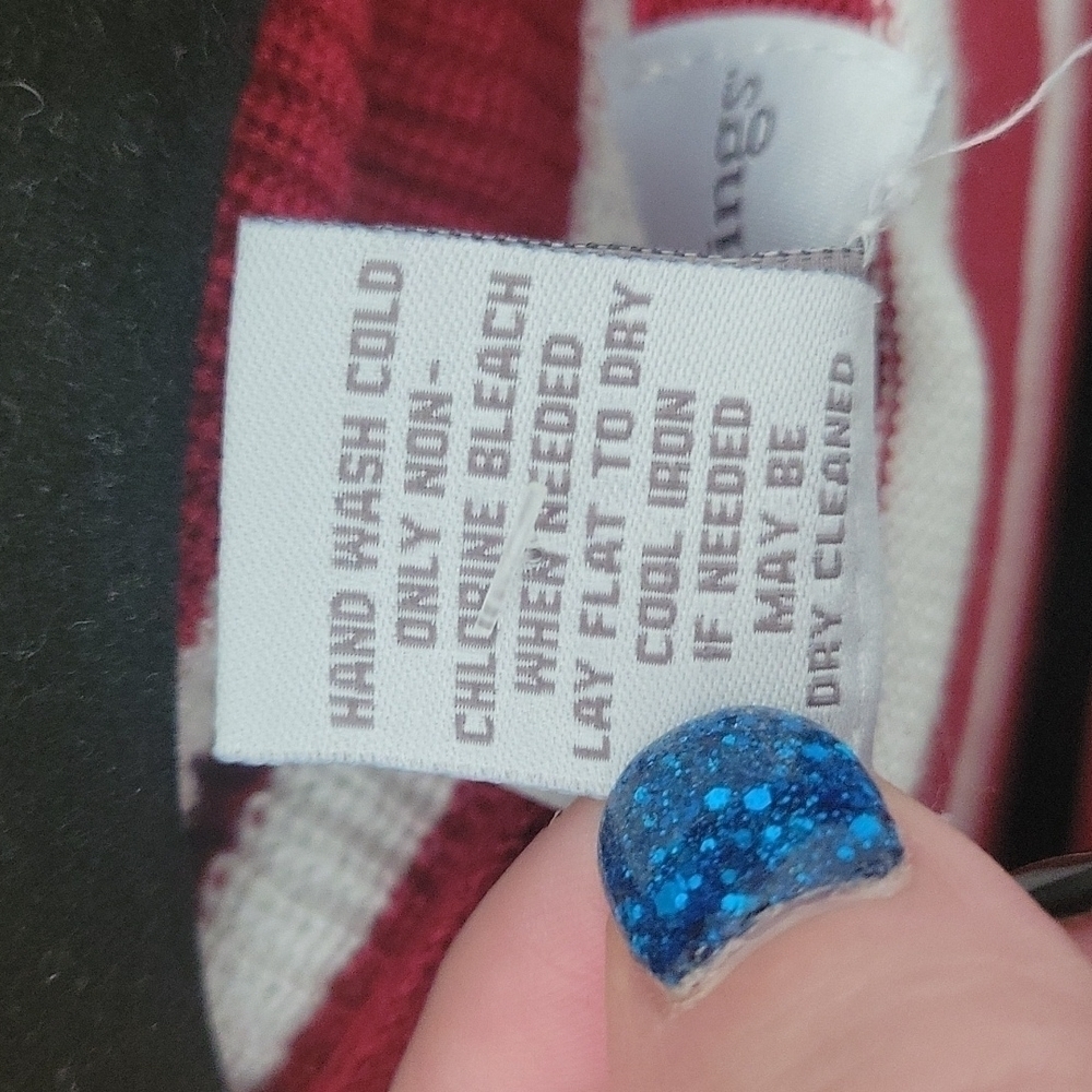 Soft Surroundings-Red Stripe Open Front Knit Card… - image 4